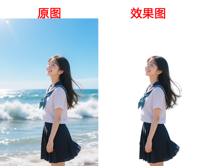 快速选择+选择并遮住抠图效果