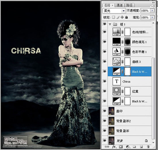 PS调色教程:调出美女冷艳的lomo效果