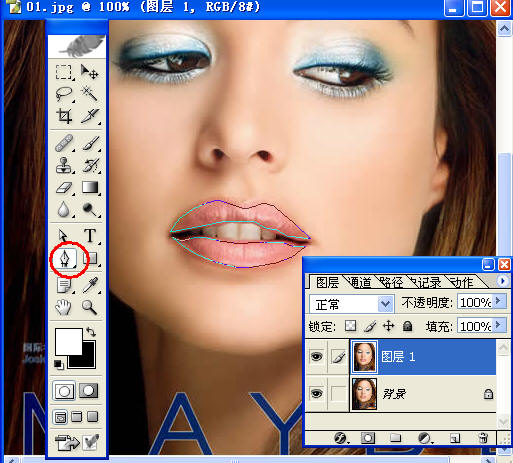 PS钢笔工具路径选区步骤图