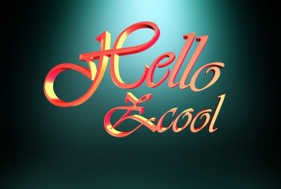 Photoshop CC 制作滴溅效果３Ｄ艺术字步骤解析