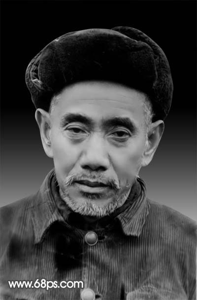 PS老照片修复教程：磨皮调色还原黑白旧照片