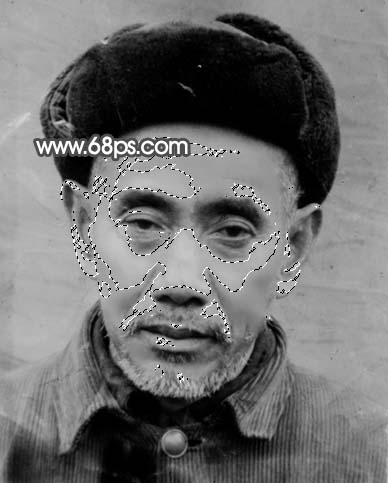 PS老照片修复教程：磨皮调色还原黑白旧照片