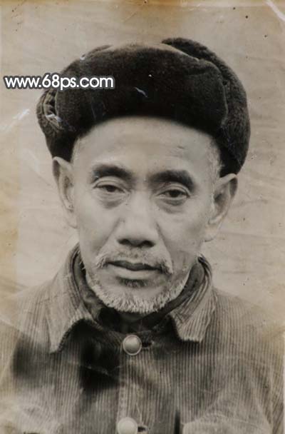 PS老照片修复教程：磨皮调色还原黑白旧照片