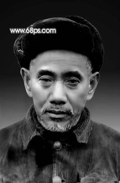 PS老照片修复教程：磨皮调色还原黑白旧照片