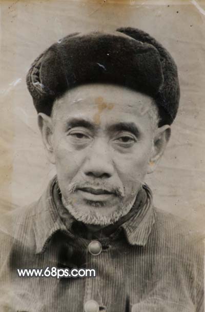 PS老照片修复教程：磨皮调色还原黑白旧照片