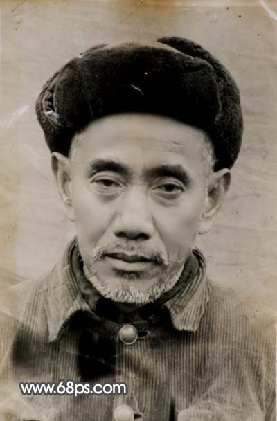 PS老照片修复教程：磨皮调色还原黑白旧照片